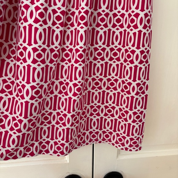 Jude Connally Rachel Dress‎ Size Small Pockets Pink White Chain Link Print Jude - Picture 4 of 10